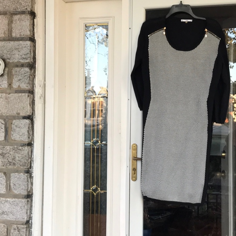 Sweater dress neat and comfy